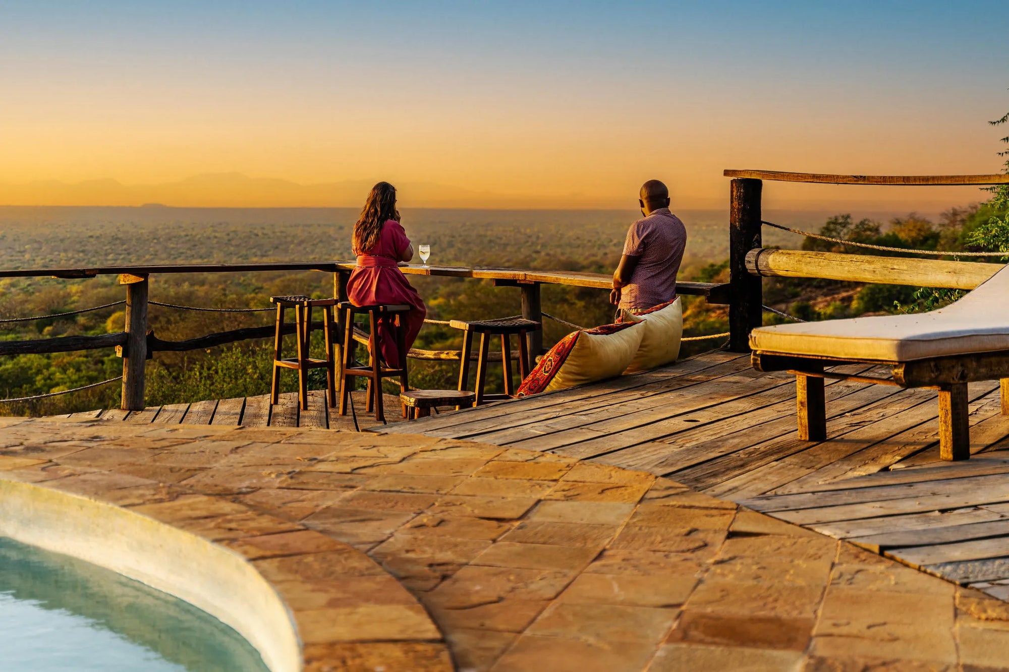 Kipalo Hills, pool deck at Kipalo Hills, Tsavo West National Park, Kenya.
