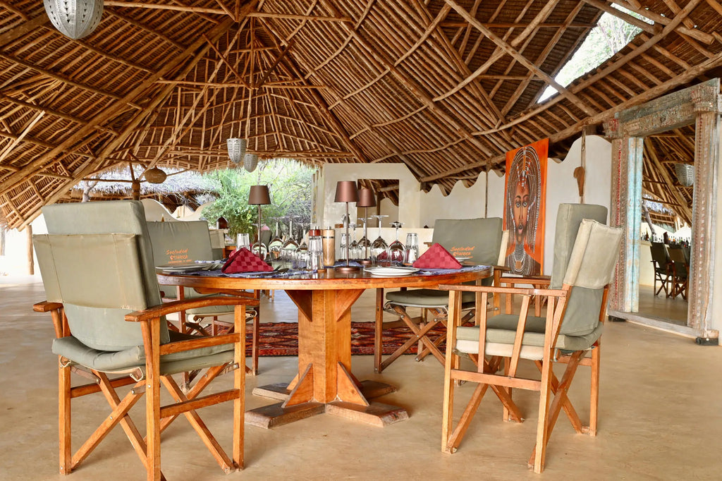 Kipalo Hills, mess area, dining area at Kipalo Hills, Tsavo West National Park, Kenya.