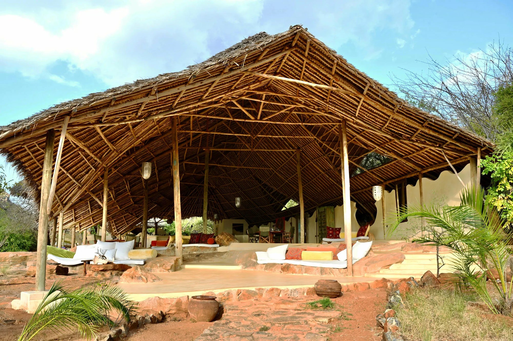 Kipalo Hills, mess area at Kipalo Hills, Tsavo West National Park, Kenya.