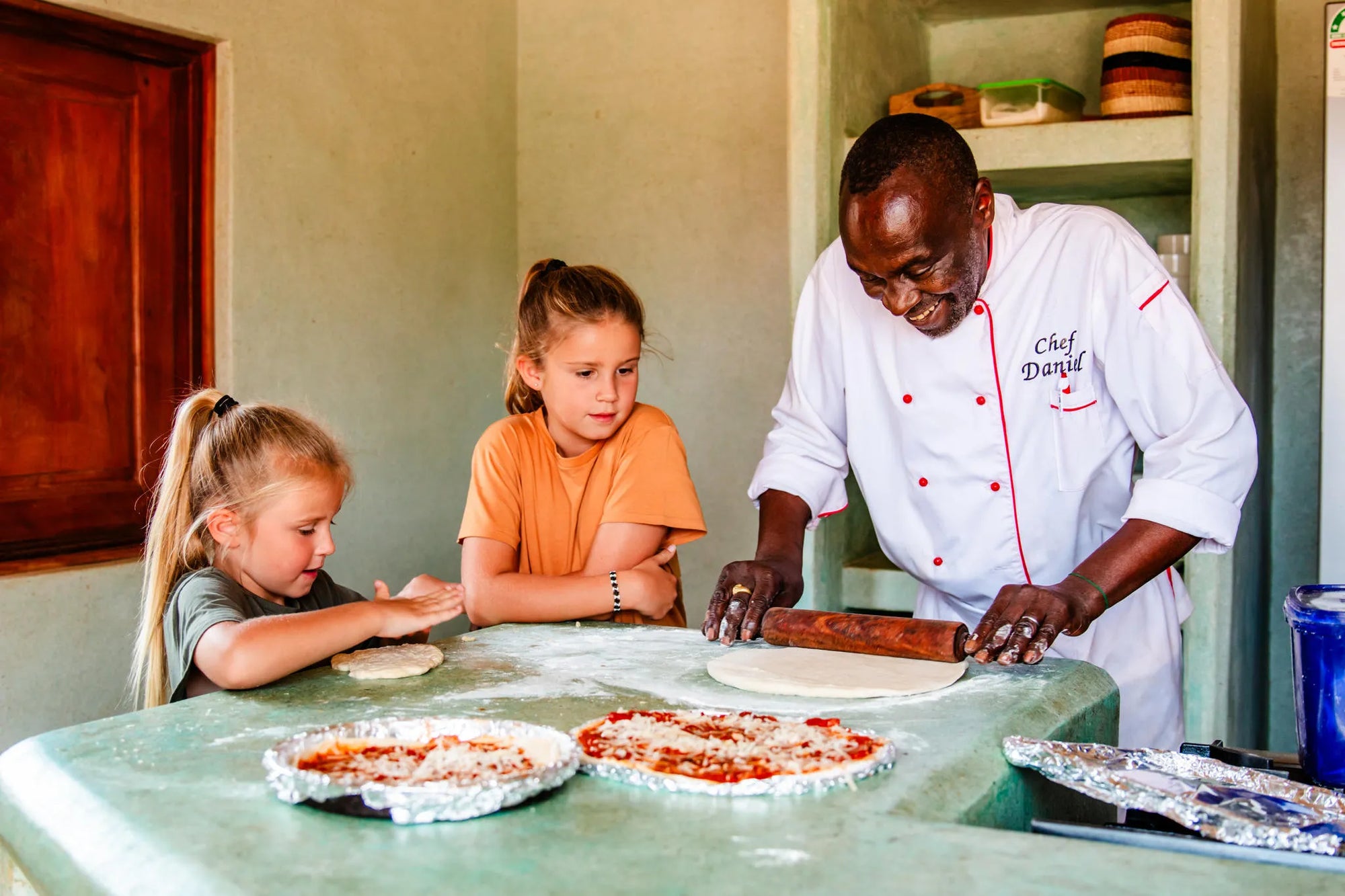 Kipalo Hills, kitchen, cooking with kids at Kipalo Hills, Tsavo West National Park, Kenya.