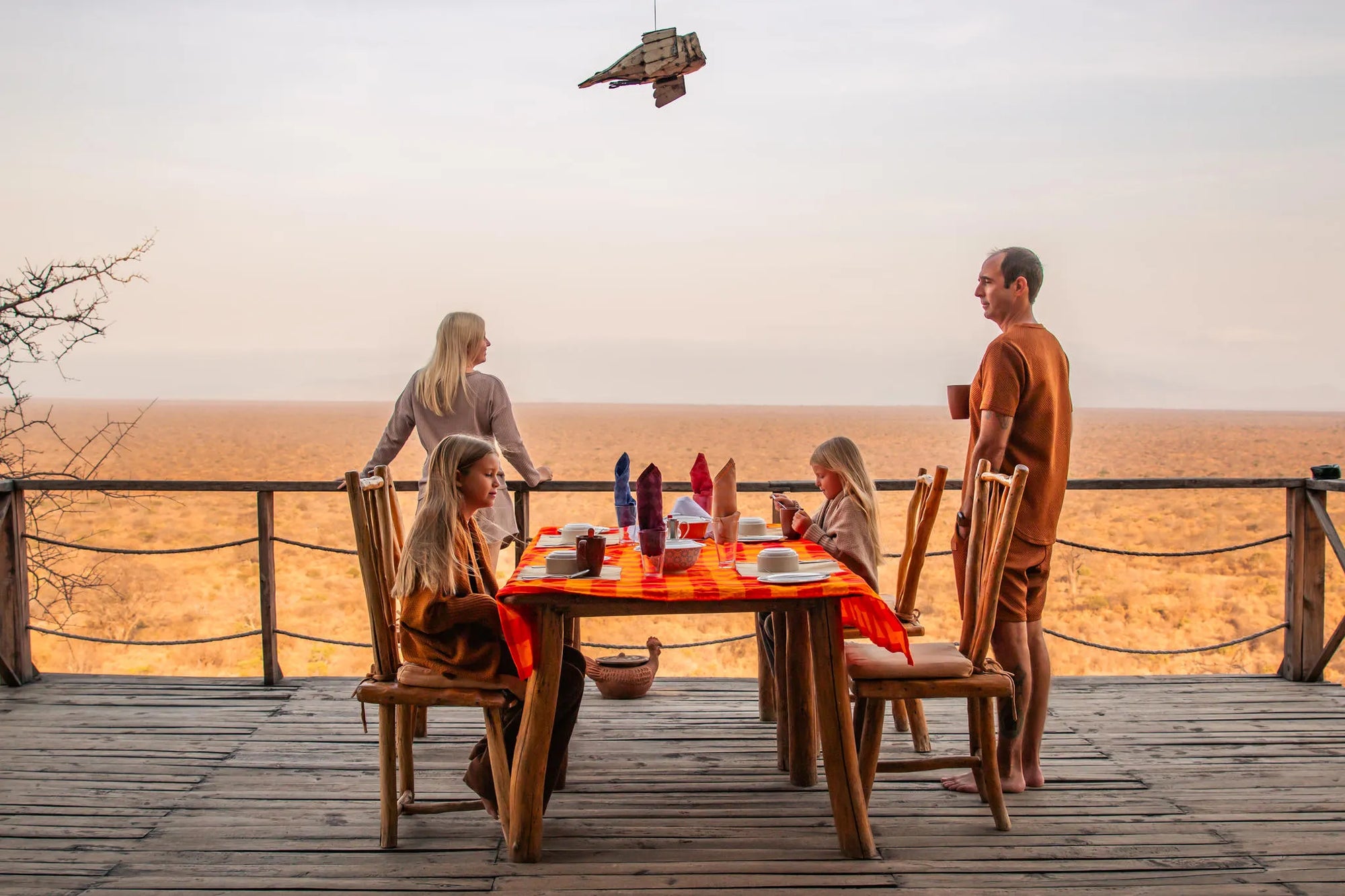 Kipalo Hills, The Cliff Villa, breakfast at Kipalo Hills, Tsavo West National Park, Kenya.