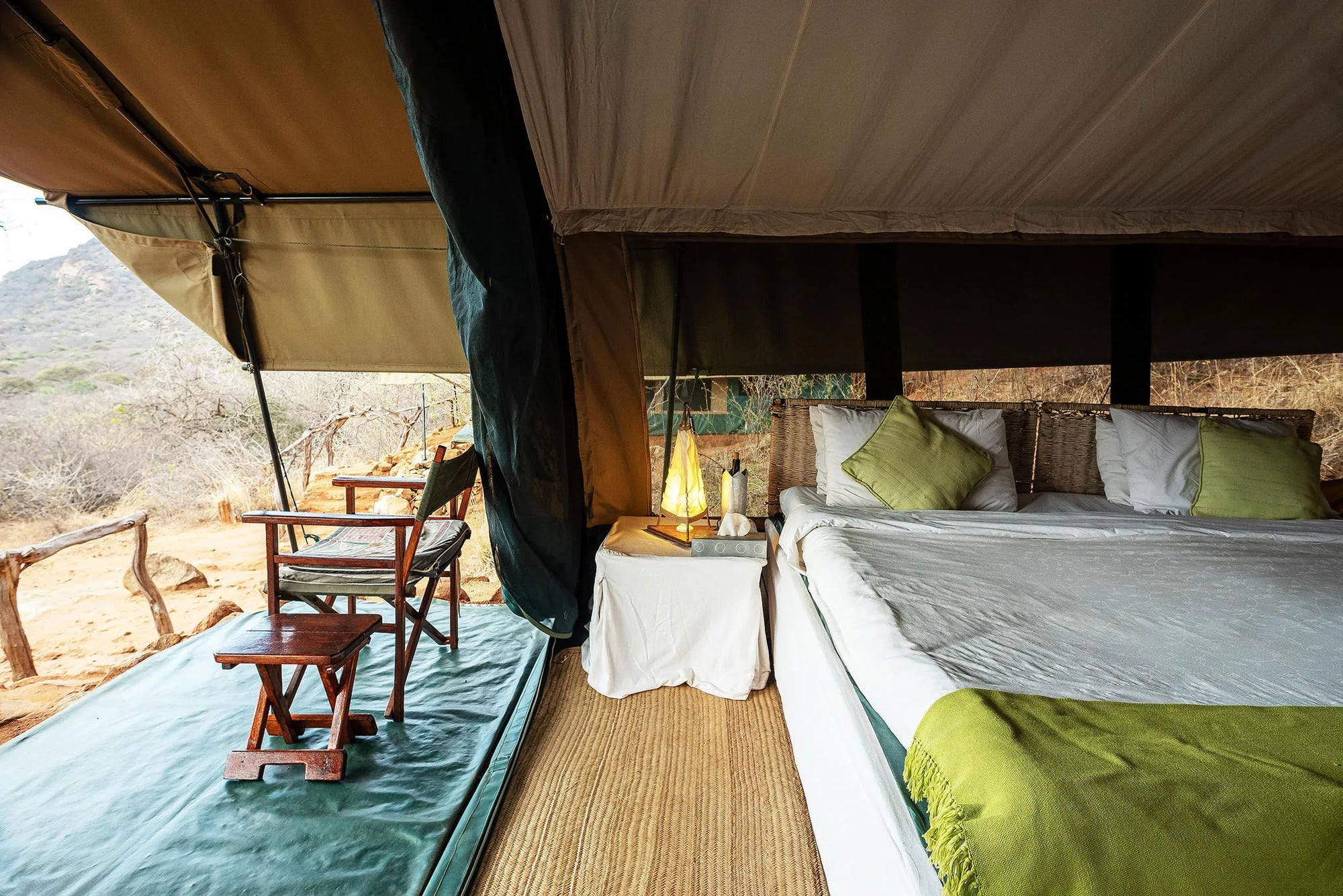 Kipalo Hills, Standard Safari Tent at Kipalo Hills, Tsavo West National Park, Kenya.