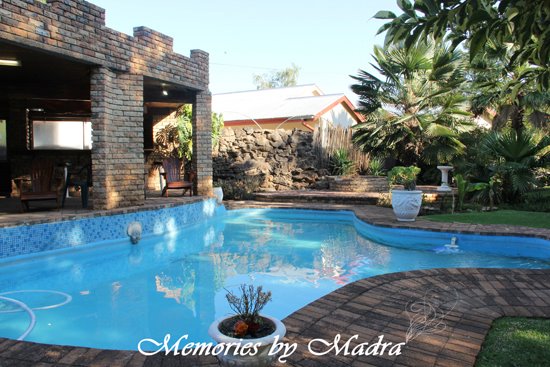 Barbeque and pool area