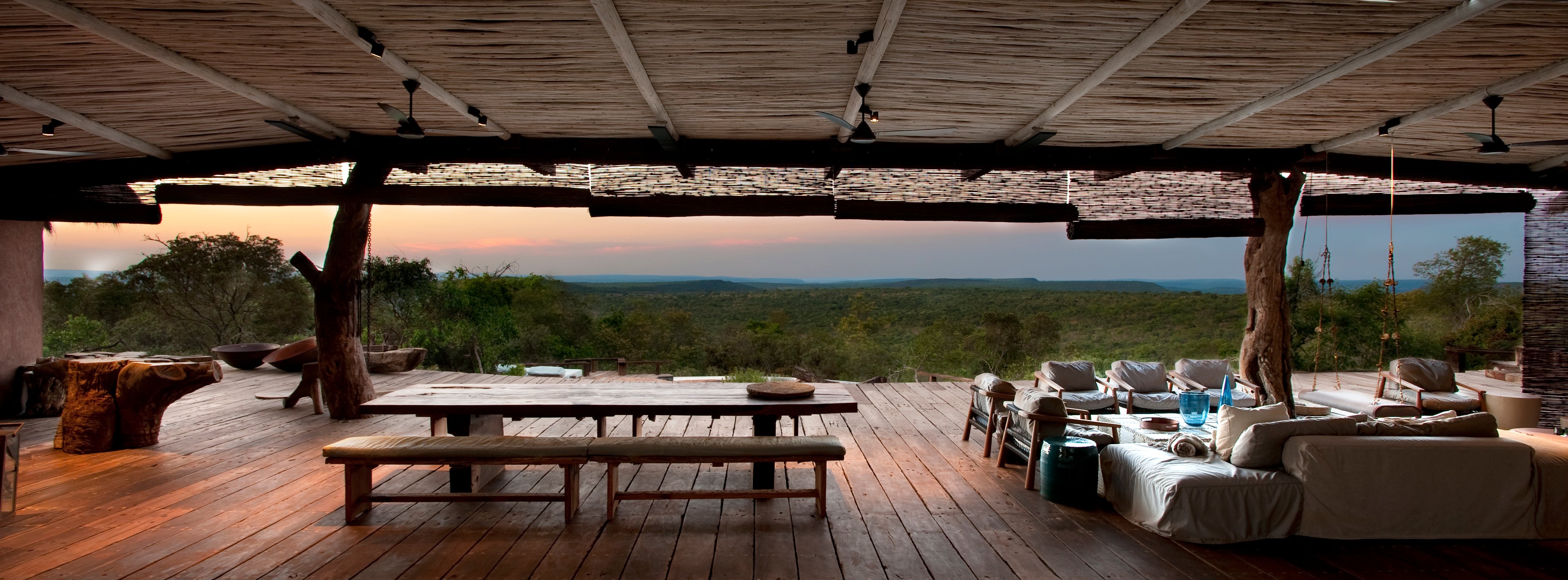View from the vast deck