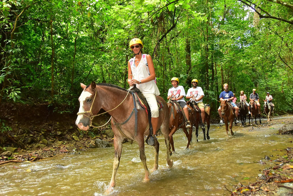 Horseback Riding and Natural pool at Vista Los Sueños Adventure Park Zipline + Horseback Riding, Jacó, Costa Rica.