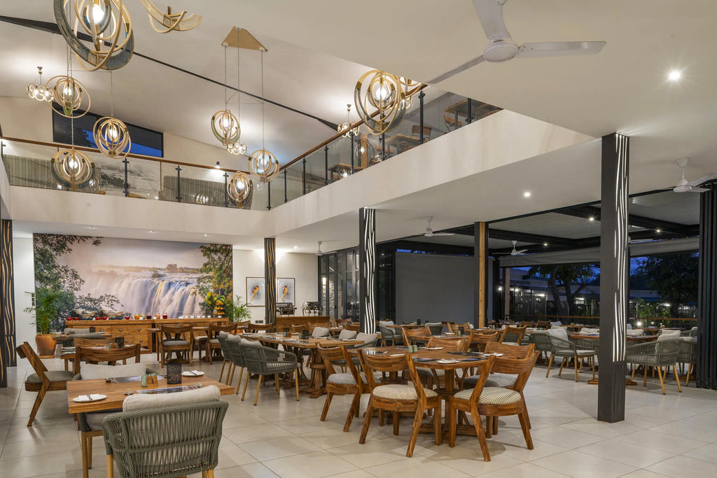 Waterfalls Lodge - Restaurant at Waterfalls Lodge, Victoria Falls (Zimbabwe), Zimbabwe.