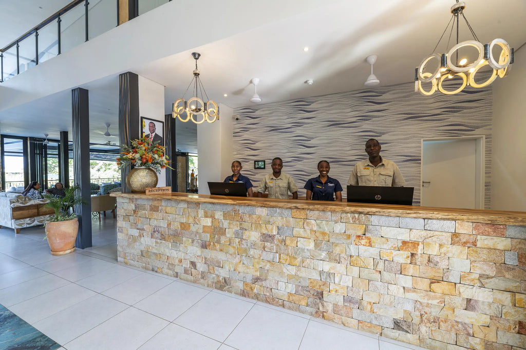 Waterfalls Lodge - Reception at Waterfalls Lodge, Victoria Falls (Zimbabwe), Zimbabwe.