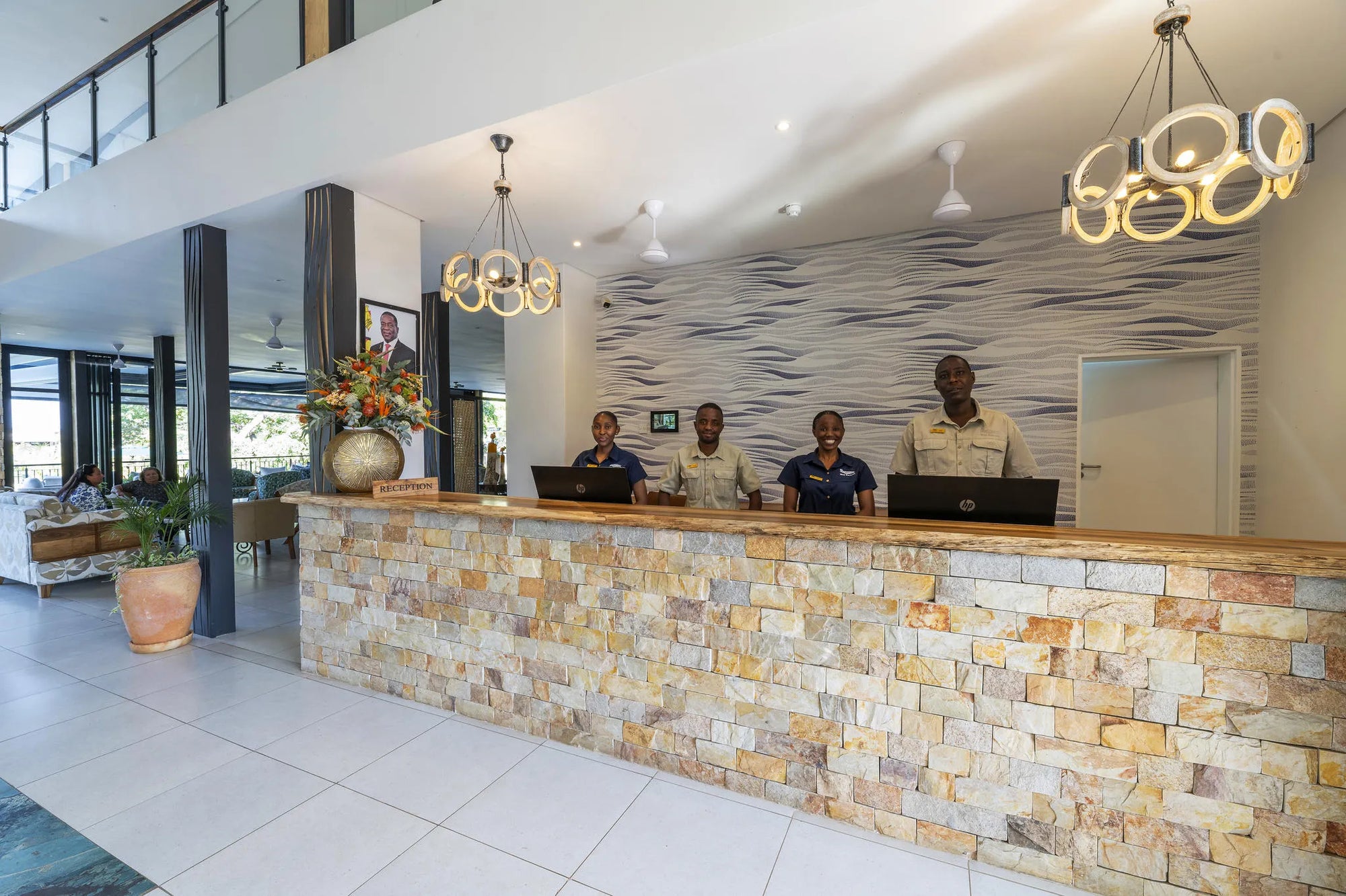 Waterfalls Lodge - Reception at Waterfalls Lodge, Victoria Falls (Zimbabwe), Zimbabwe.