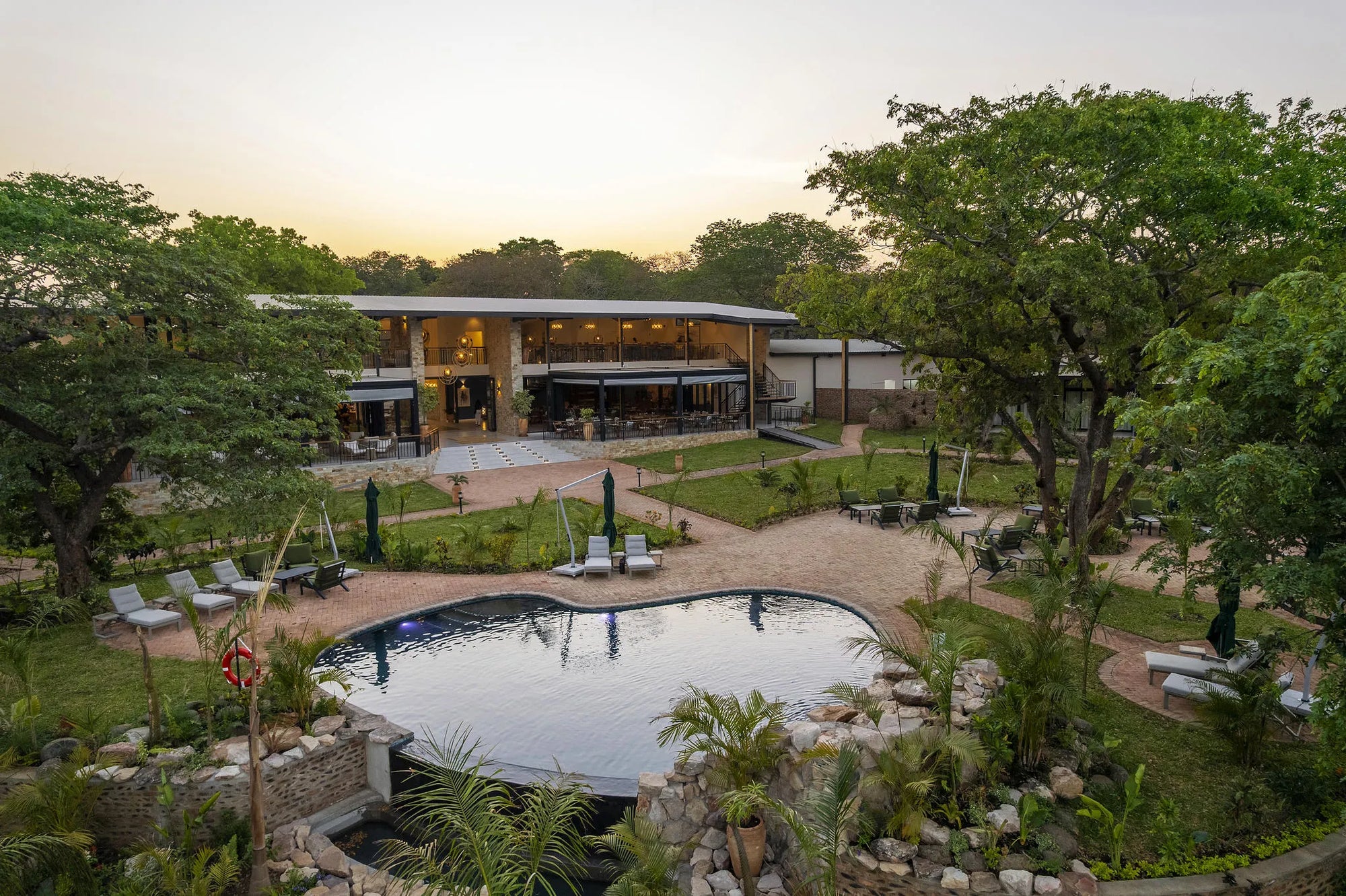 Waterfalls Lodge - Quart Yard at Waterfalls Lodge, Victoria Falls (Zimbabwe), Zimbabwe.