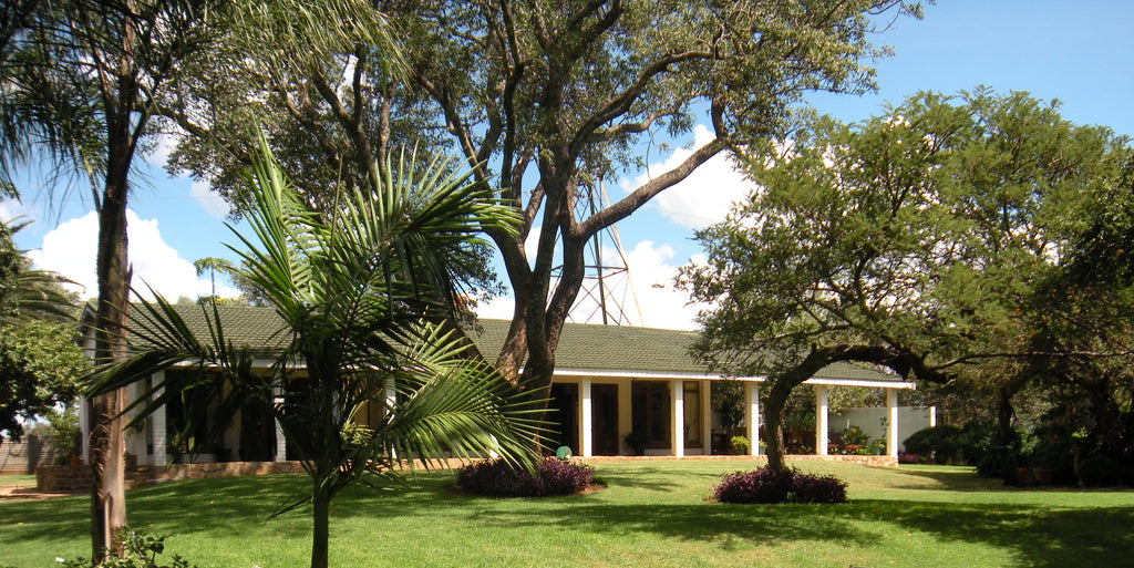 The front of the main lodge