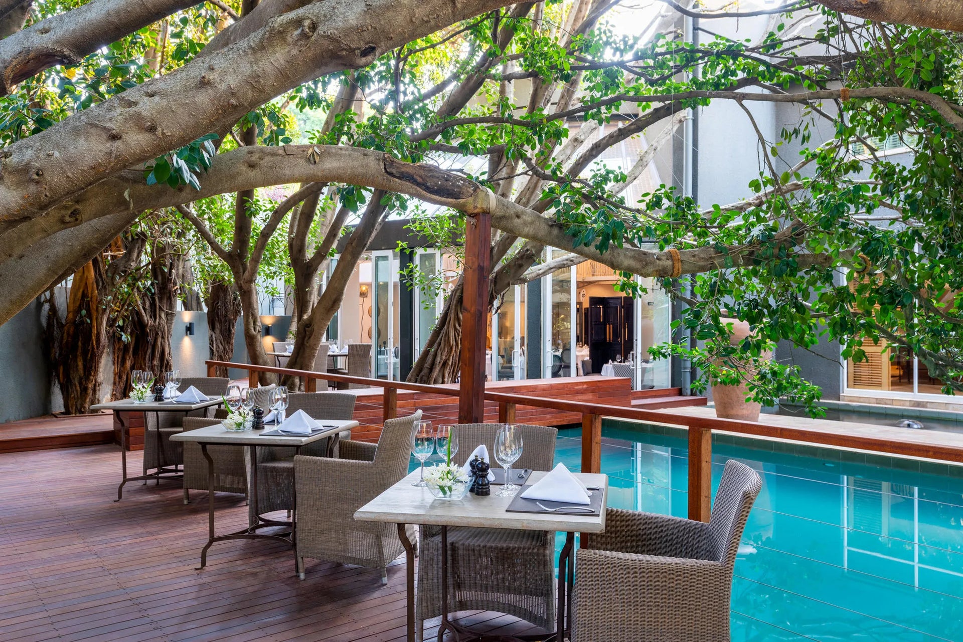 Fig Terrace at Saxon Hotel Villas & Spa, Johannesburg, South Africa.