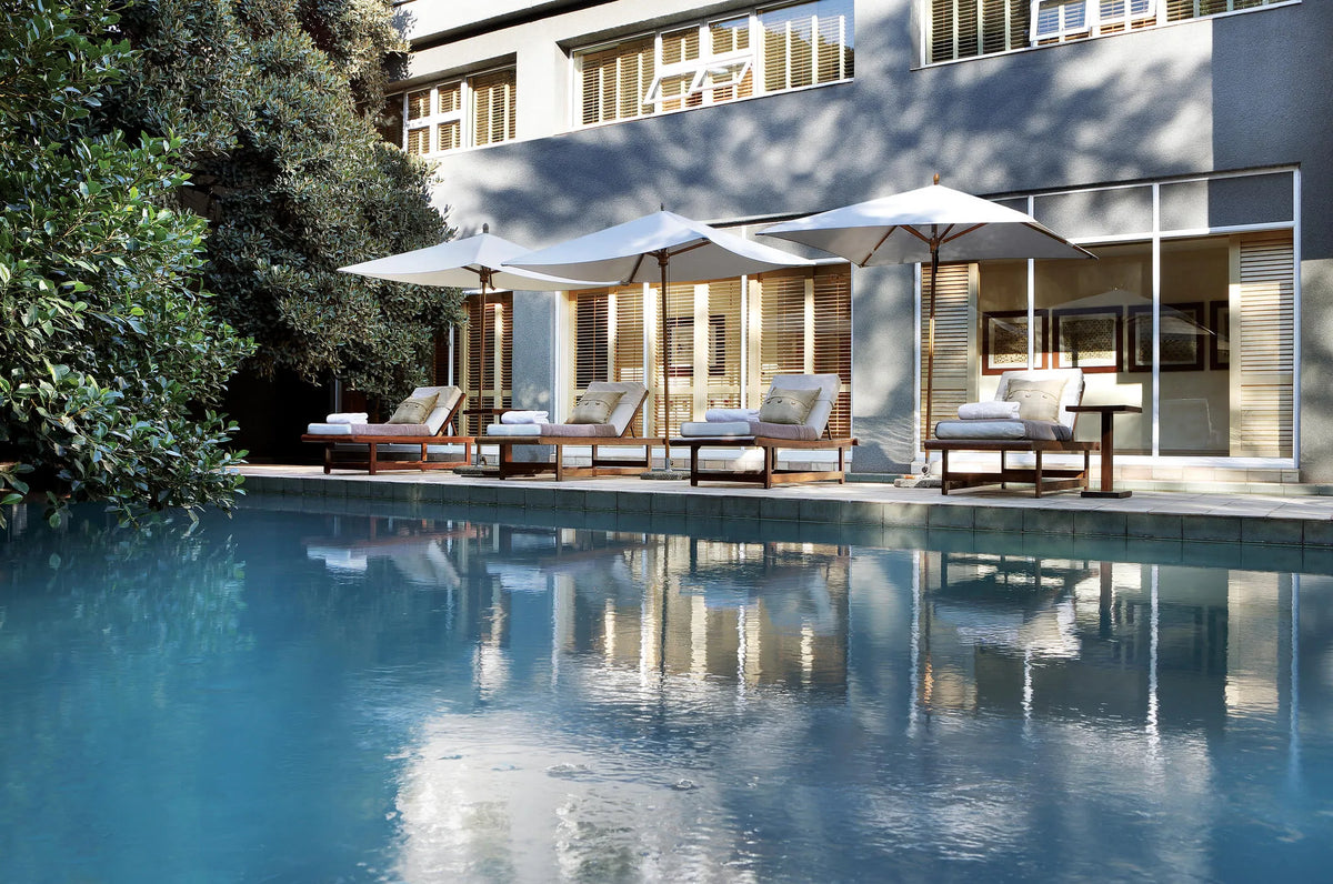 Heated Pool at Saxon Hotel Villas & Spa, Johannesburg, South Africa.