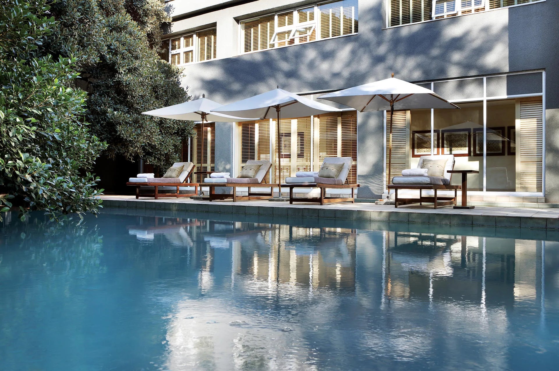 Heated Pool at Saxon Hotel Villas & Spa, Johannesburg, South Africa.