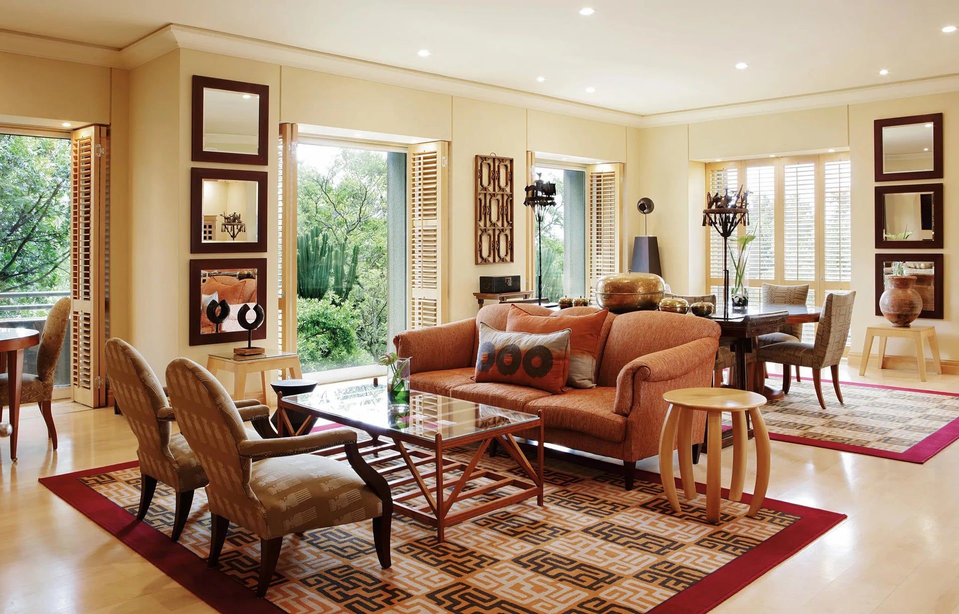 Presidential Suite Lounge at Saxon Hotel Villas & Spa, Johannesburg, South Africa.