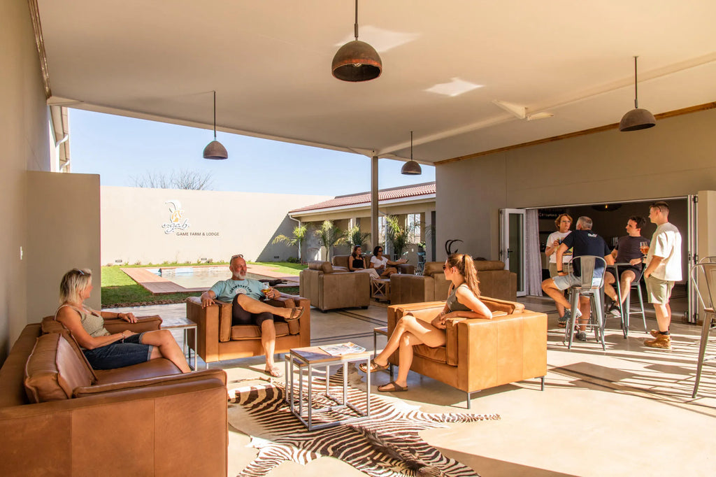 Pool & Verandah at Ugab Game Farm & Lodge, Twyfelfontein, Namibia.