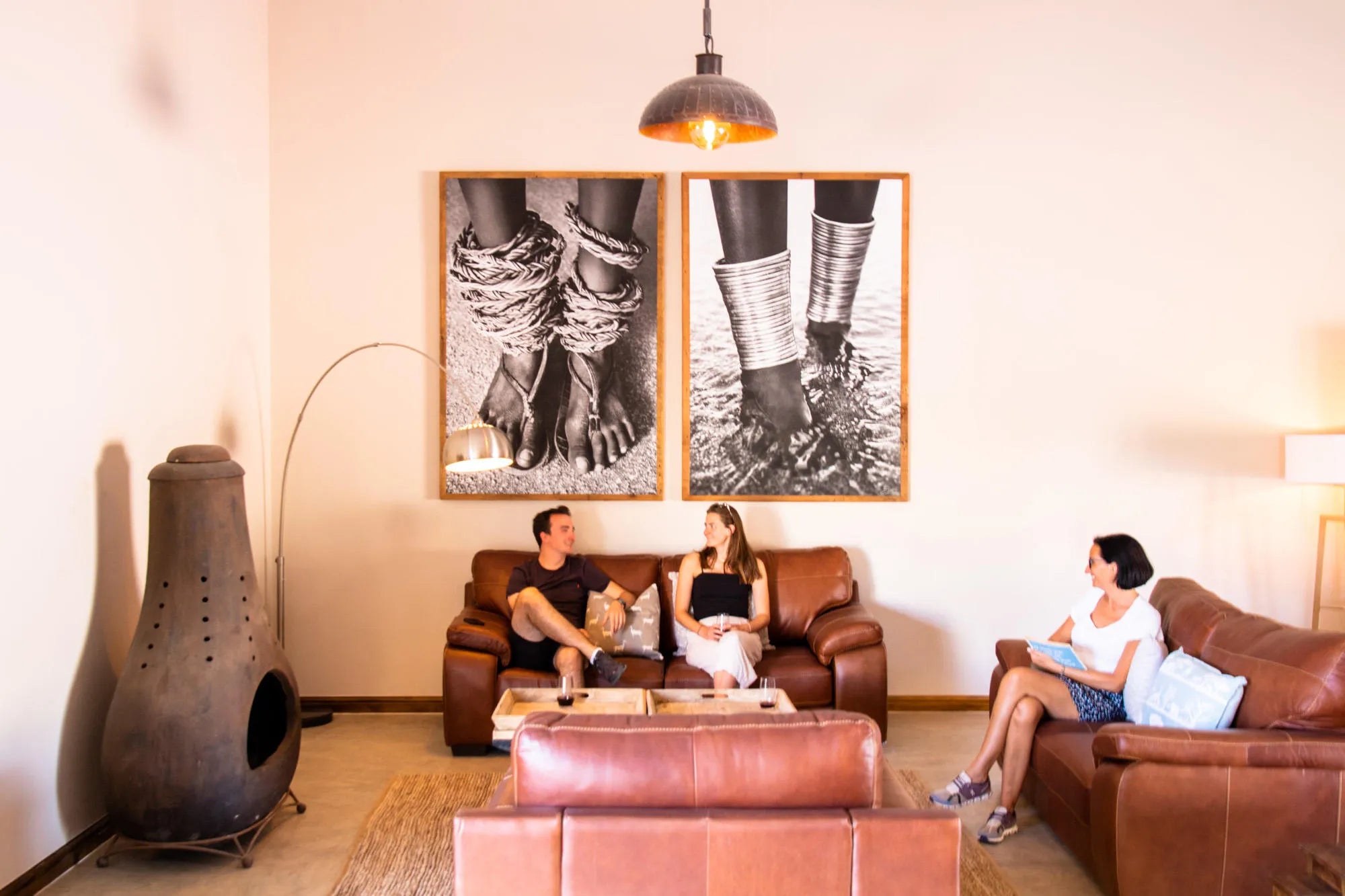 Lodge Interior Relaxation Area at Ugab Game Farm & Lodge, Twyfelfontein, Namibia.