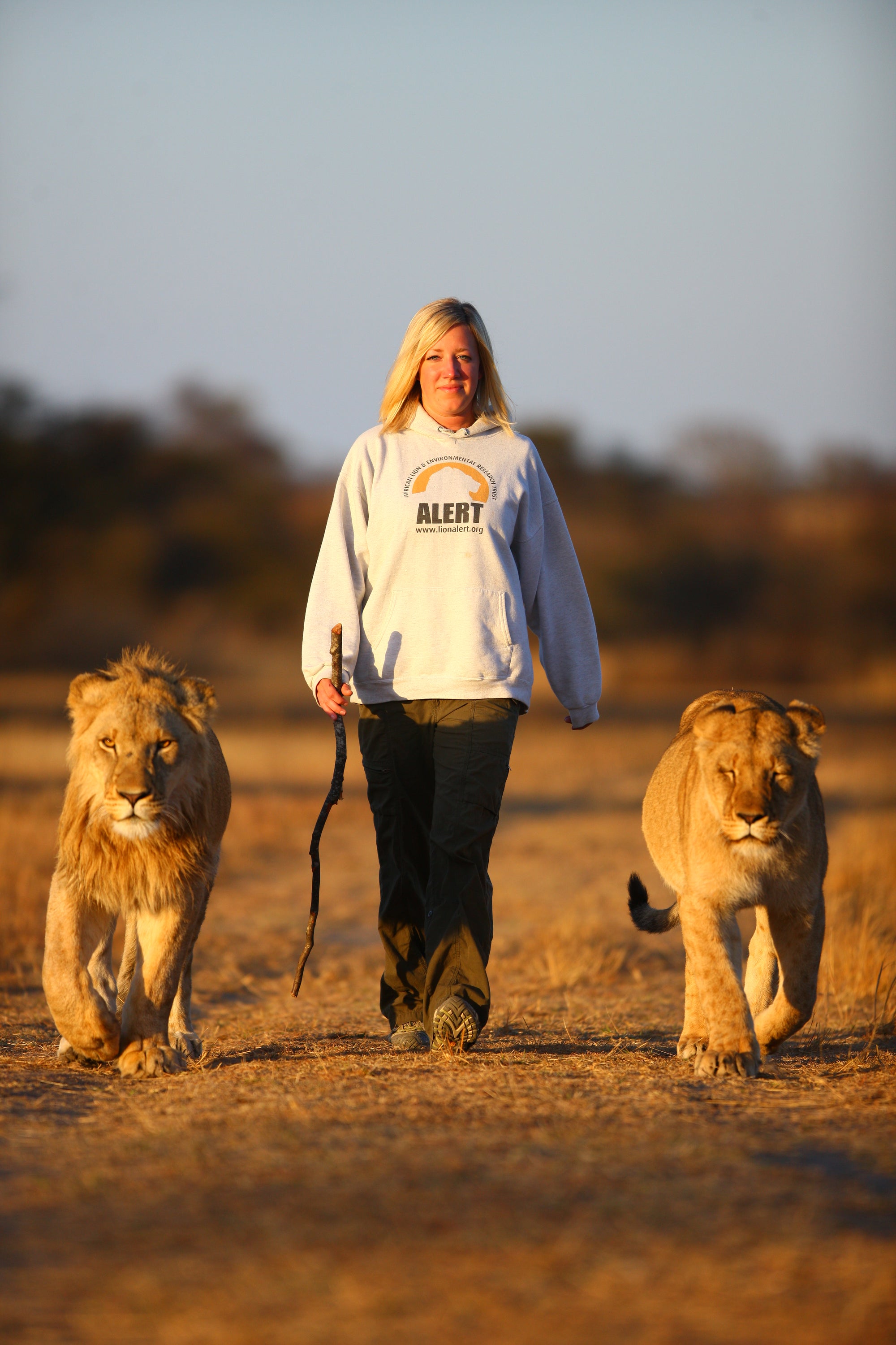 Volunteer with ALERT shirt on Lion Walk