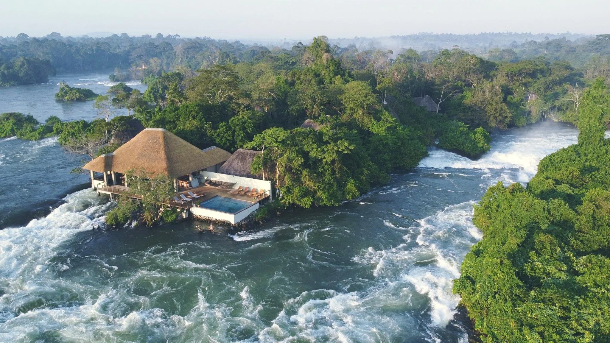 Lemala Wildwaters Lodge - River Nile, Uganda at Lemala Wildwaters Lodge, Jinja, Uganda.