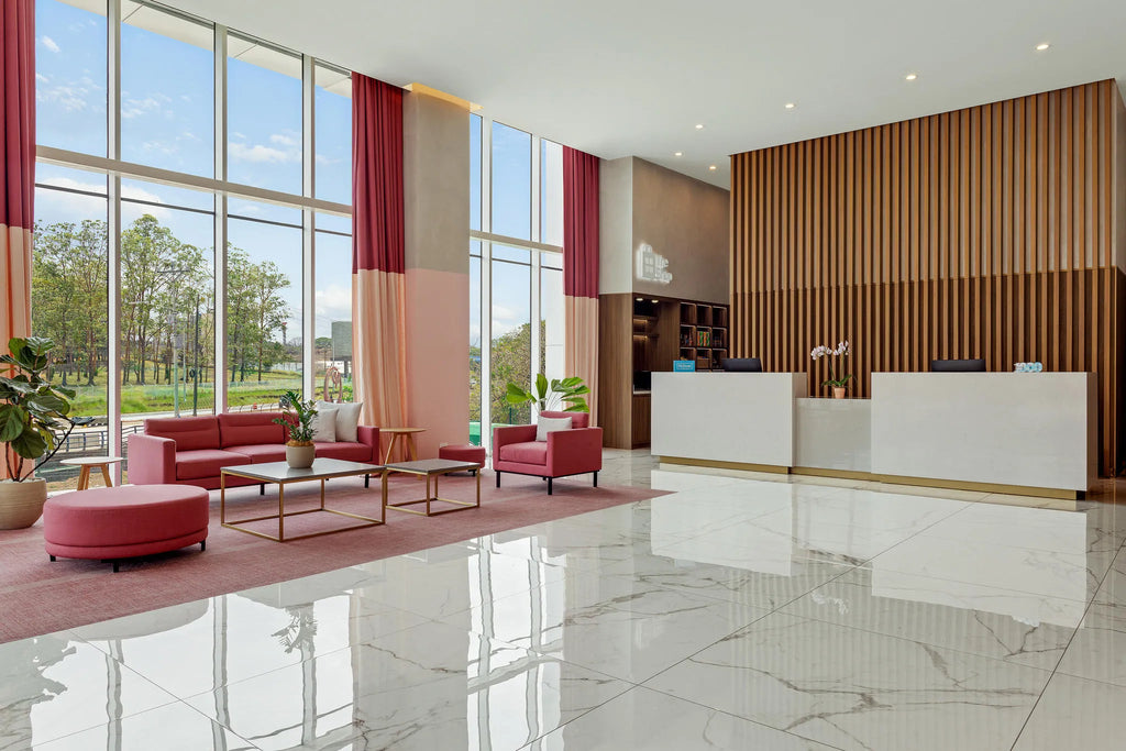 Looby at Hilton Garden Inn San Jose Airport City Mall, Alajuela, Costa Rica.