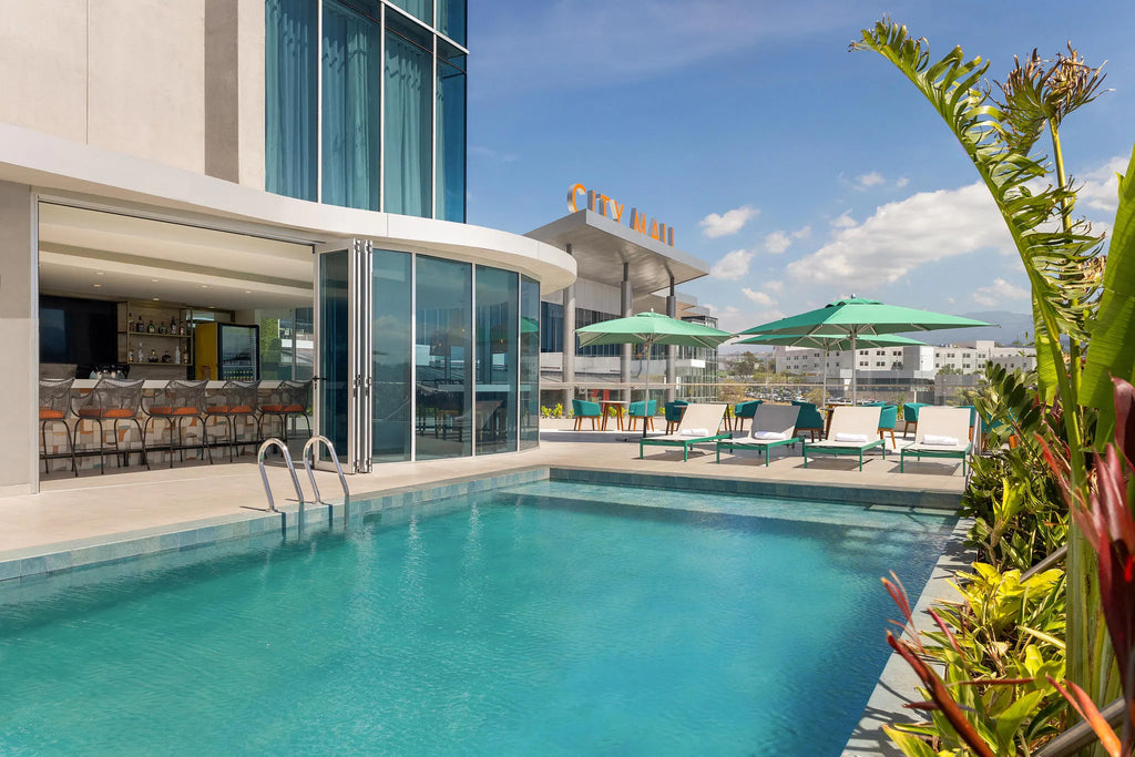 Pool at Hilton Garden Inn San Jose Airport City Mall, Alajuela, Costa Rica.