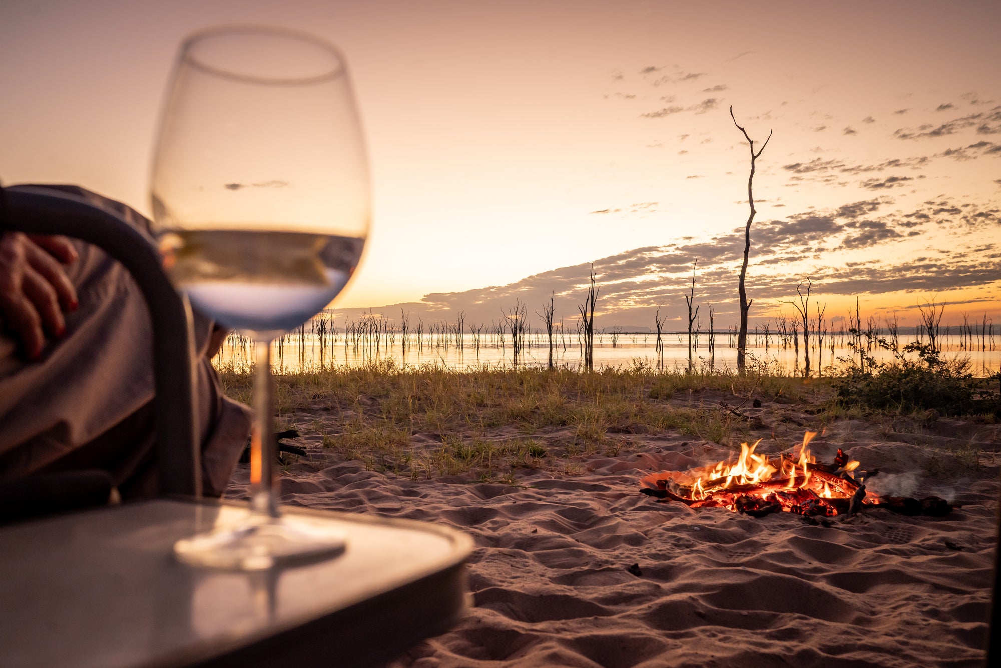 Sundowners and Sunset on Rhino Island