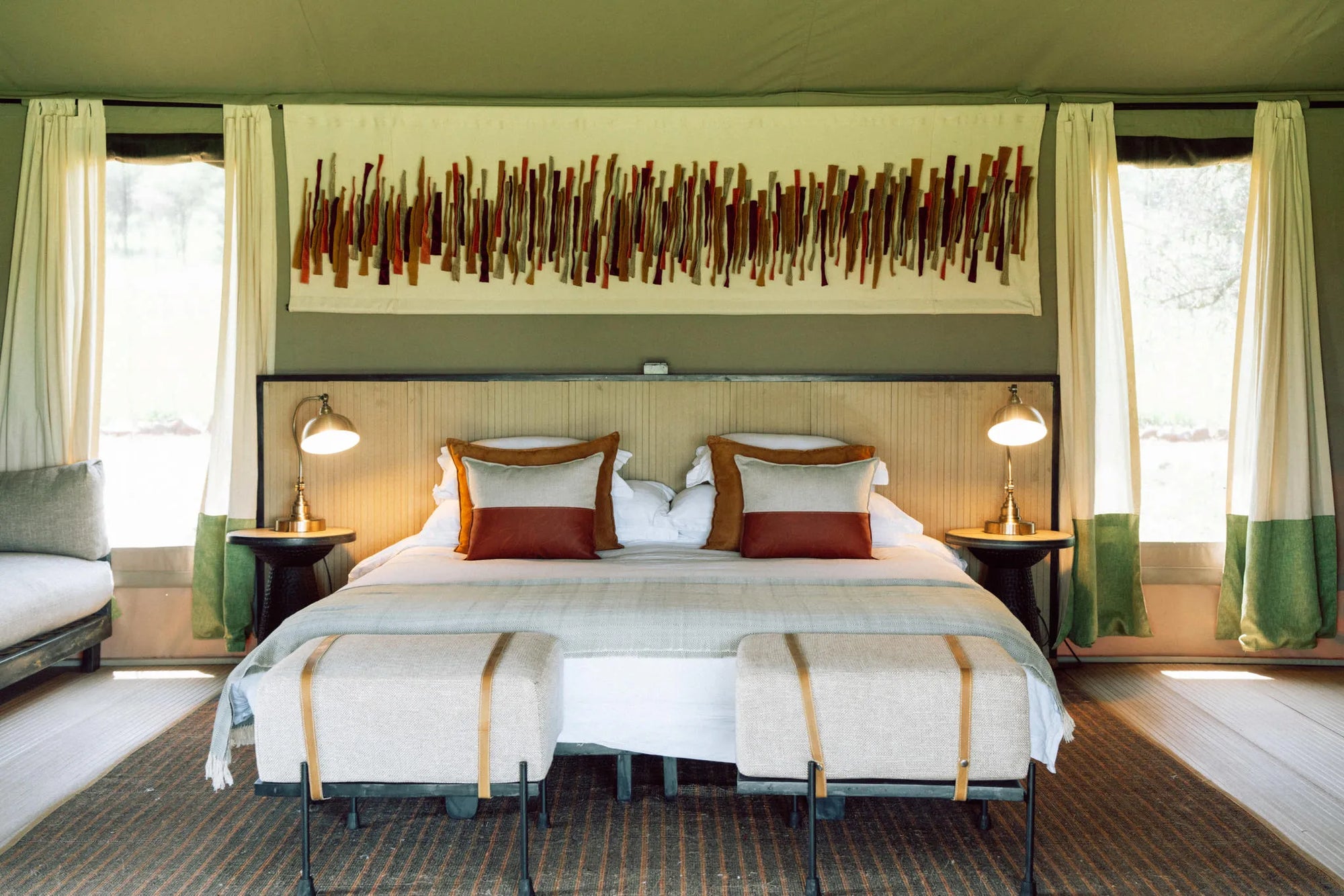 Guest tent at Awali Serengeti Camp, Central Serengeti, Tanzania.