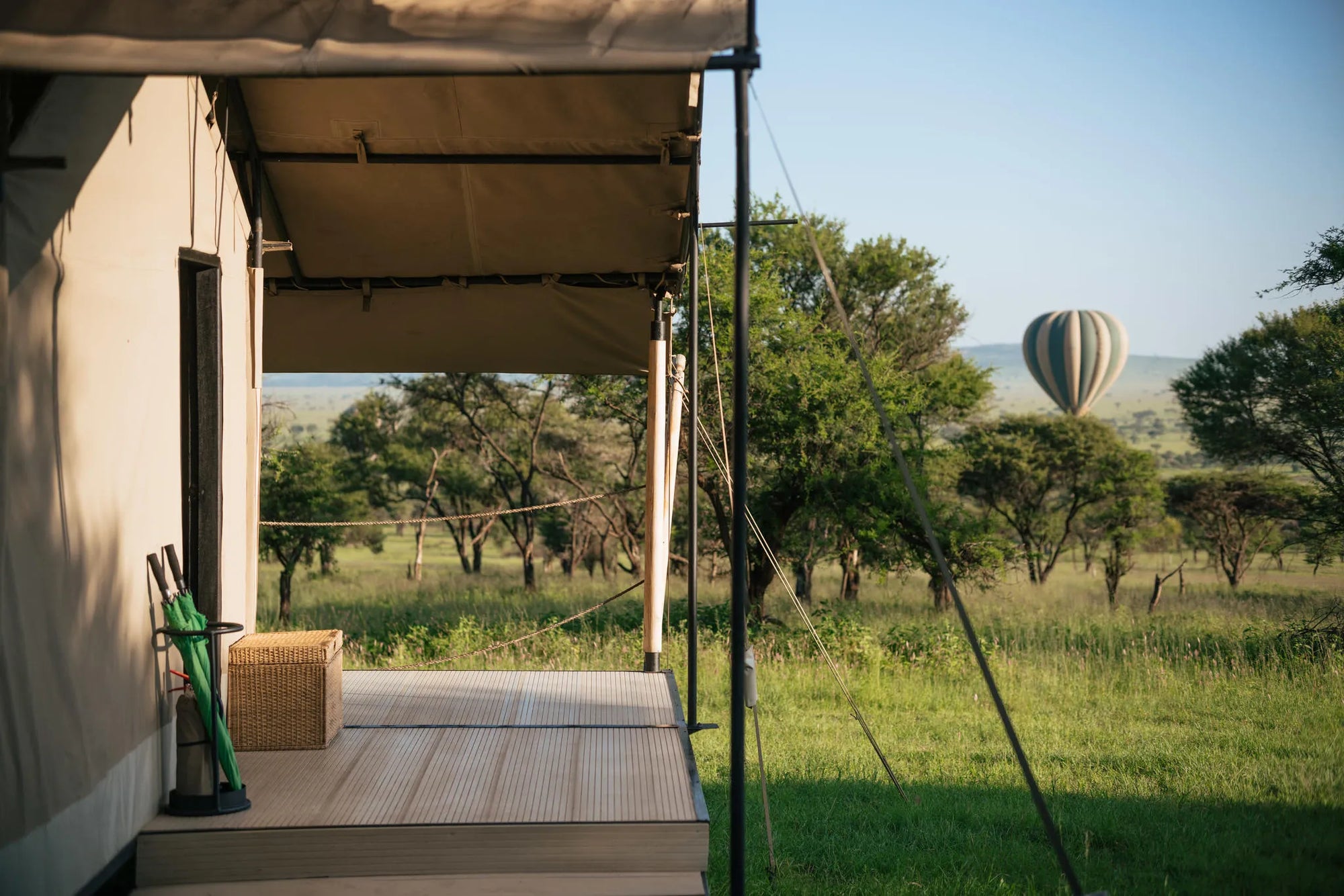 Guest tent at Awali Serengeti Camp, Central Serengeti, Tanzania.