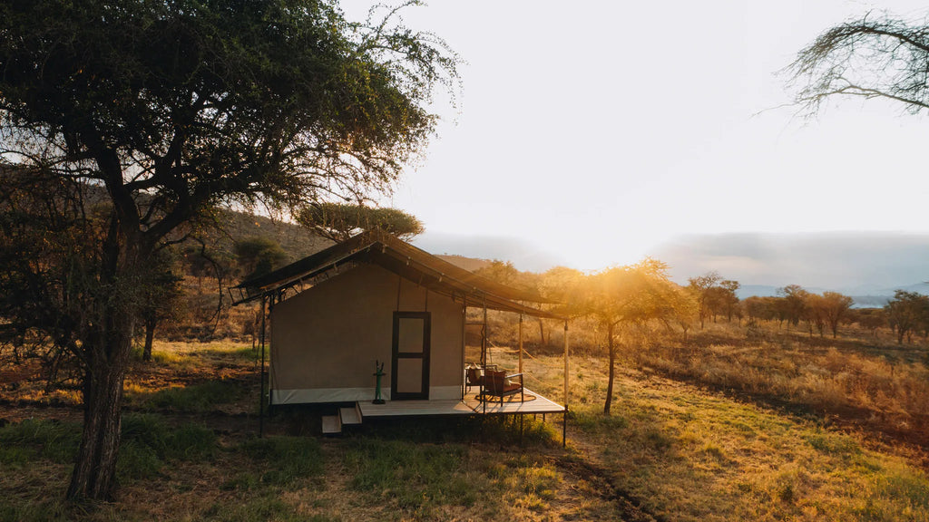Guests tent at Awali Serengeti Camp, Central Serengeti, Tanzania.