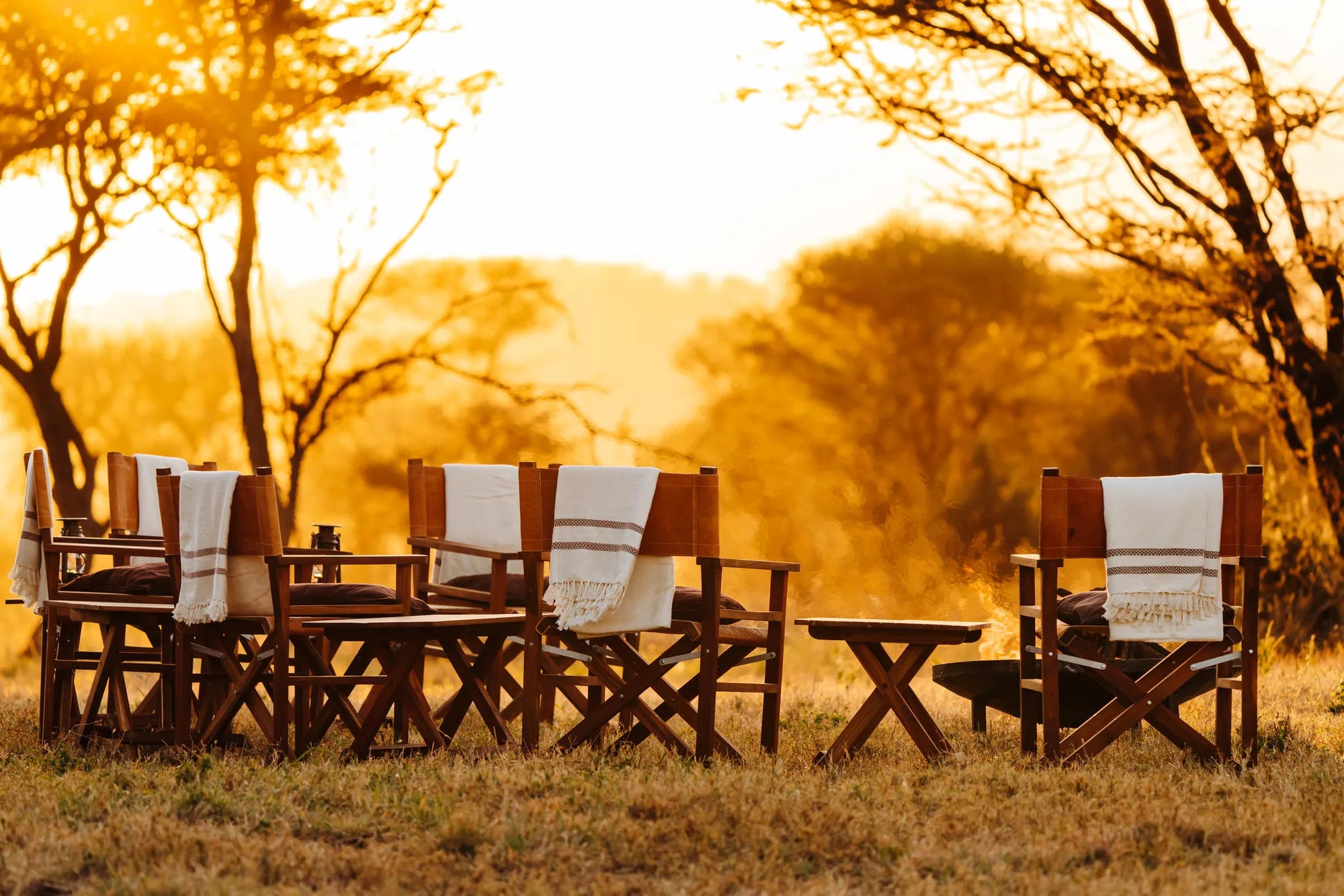 Fire Place at Awali Serengeti Camp, Central Serengeti, Tanzania.