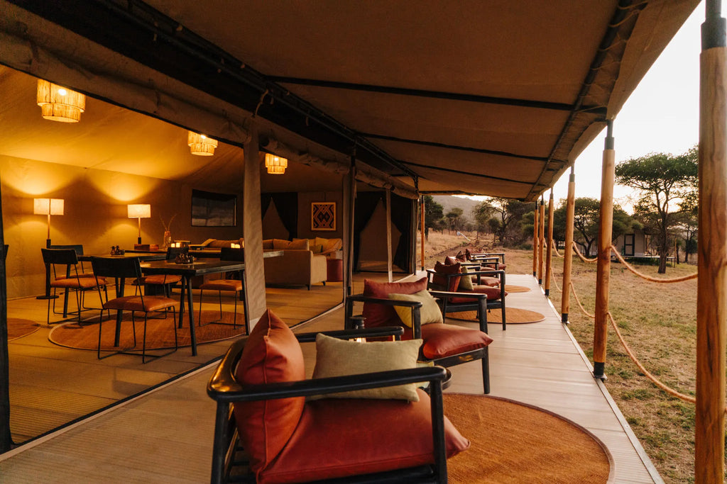 Mess Tent at Awali Serengeti Camp, Central Serengeti, Tanzania.