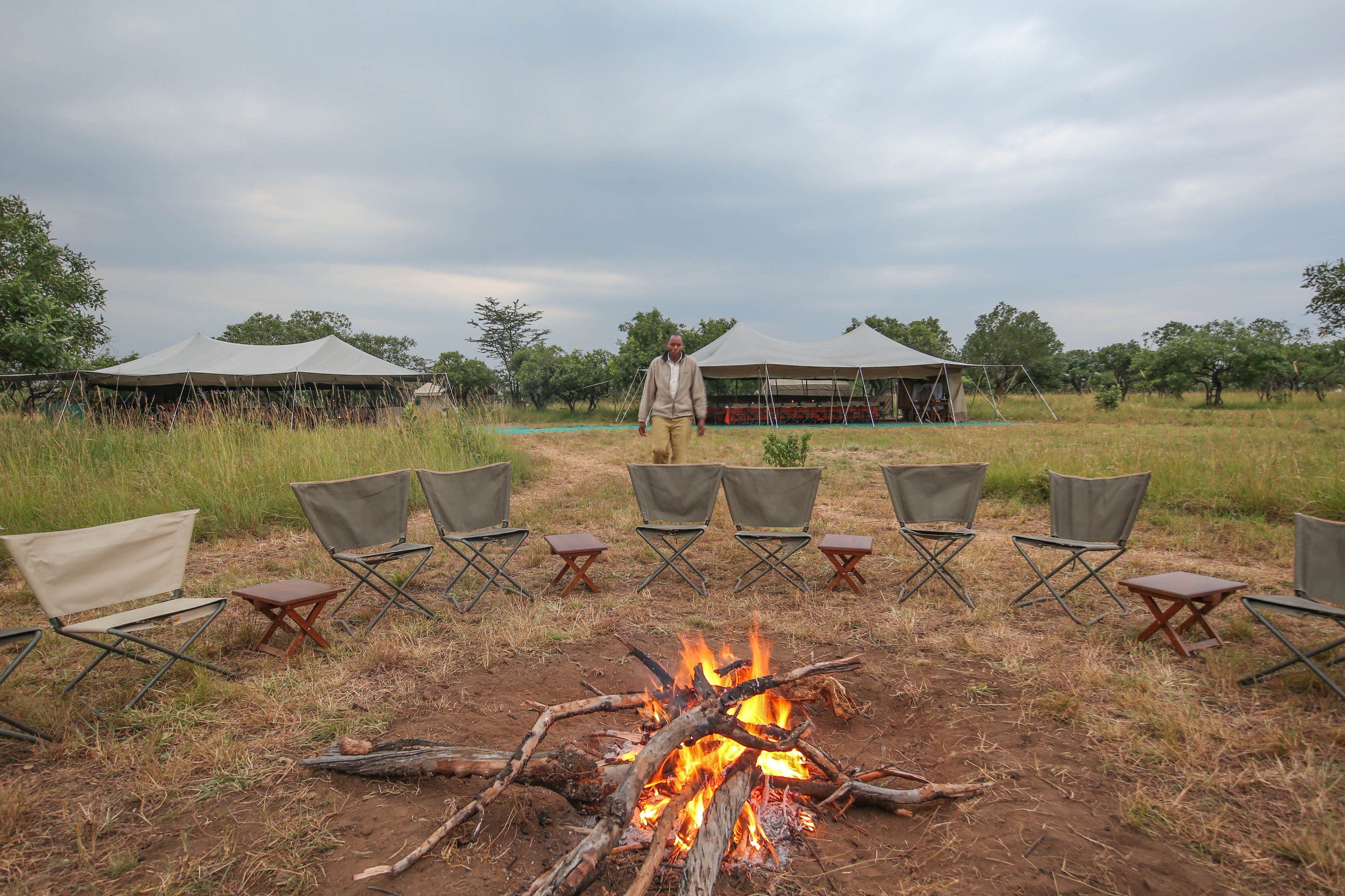 Serengeti North Wilderness Camp - Sundowner campfire