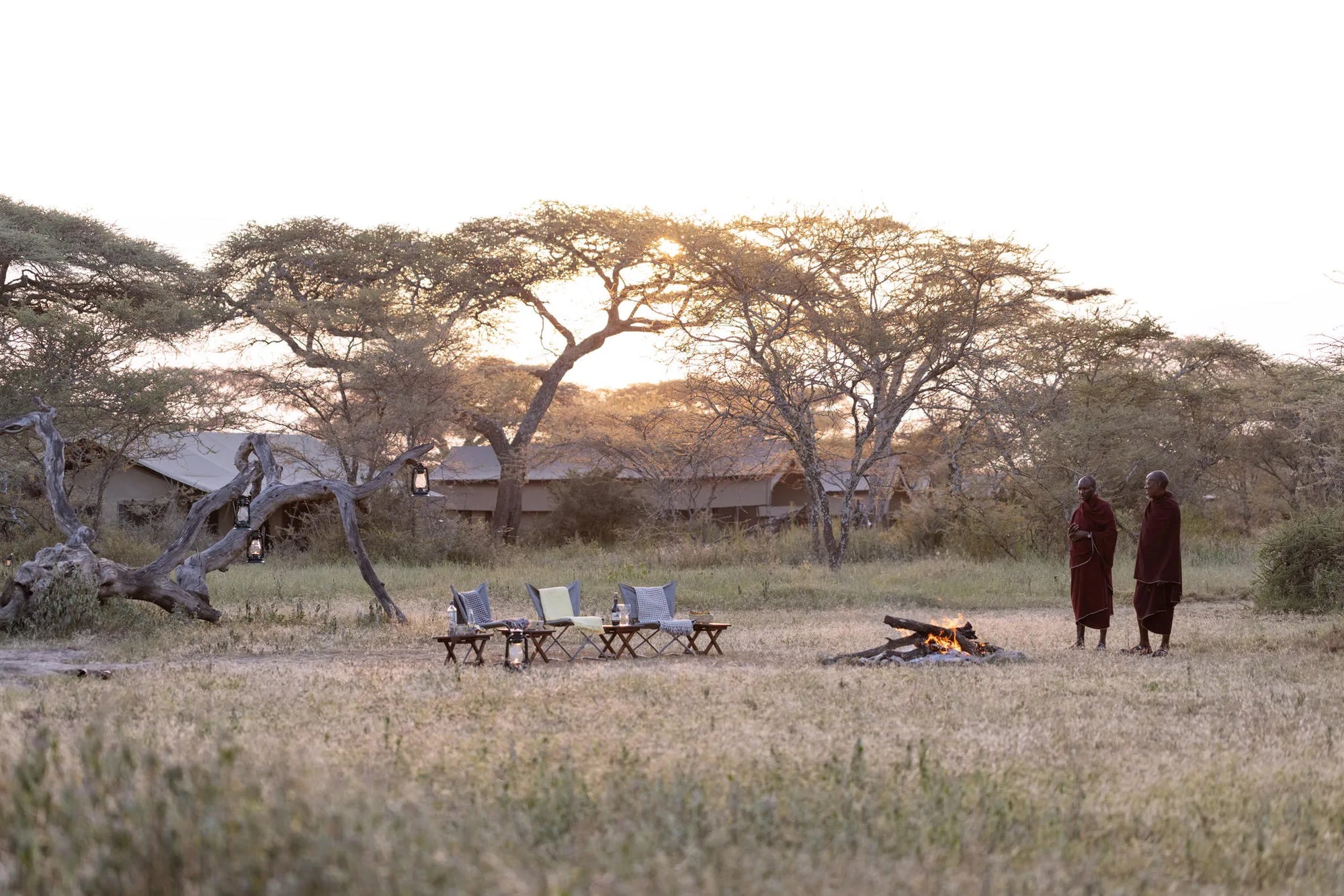 Ndutu Wilderness Camp Campfire at Ndutu Wilderness Camp, Ndutu, Tanzania.