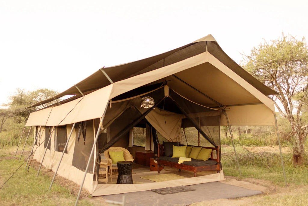 Ndutu Wilderness Camp tents at Ndutu Wilderness Camp, Ndutu, Tanzania.