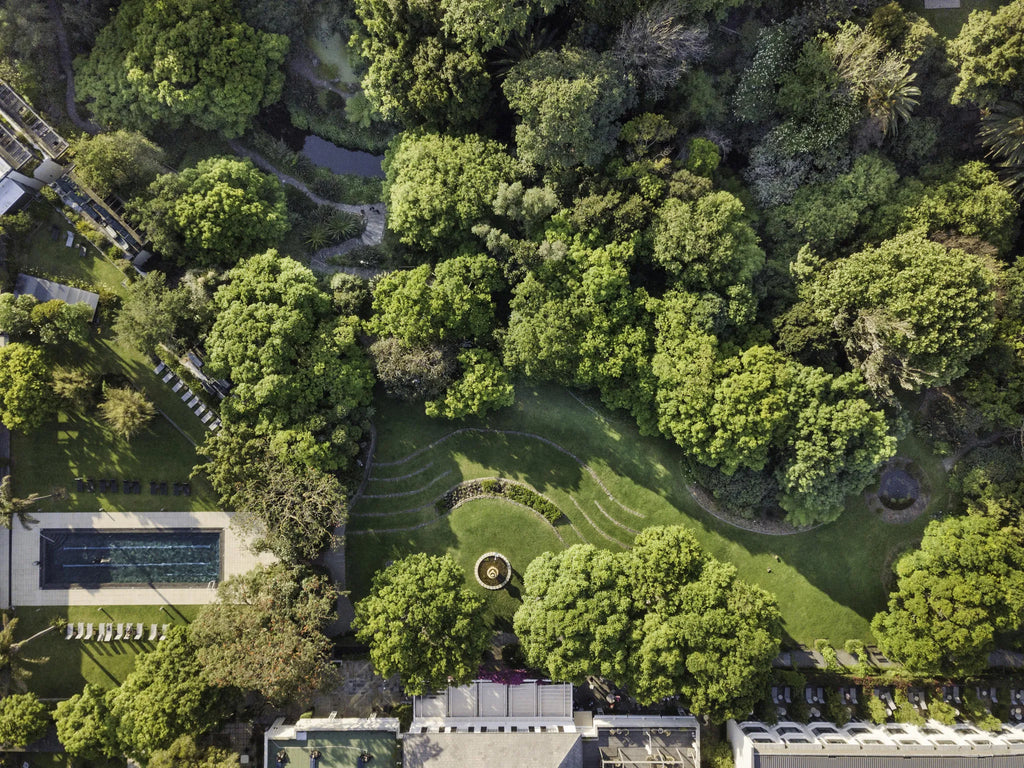 Aerial photo at Vineyard Hotel, Cape Town, South Africa.