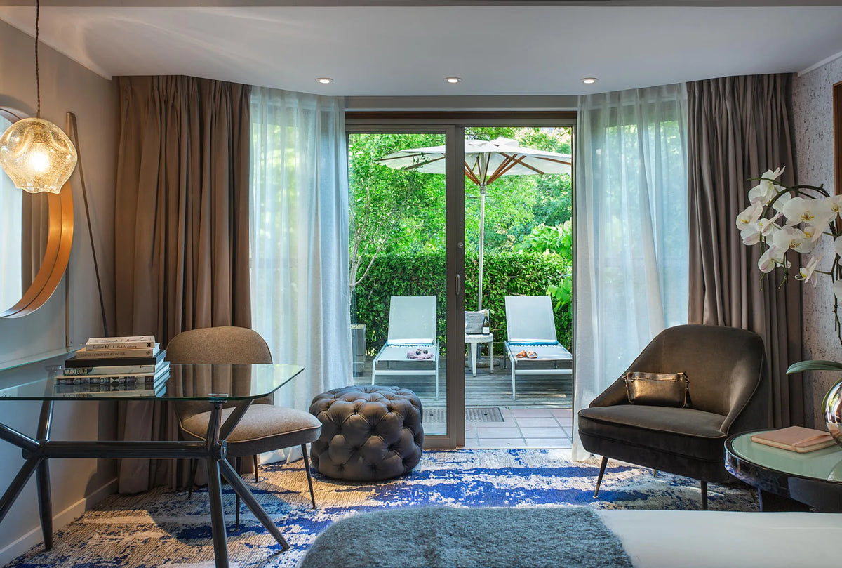 Mountain Deluxe Room at Vineyard Hotel, Cape Town, South Africa.