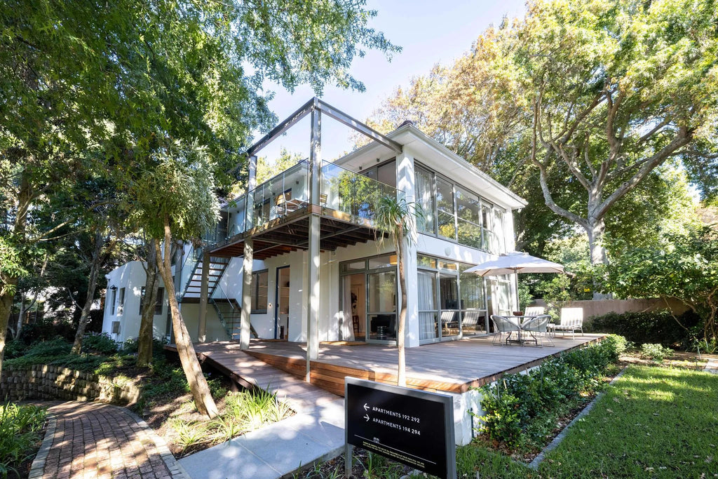 Three Bedroom Garden Deluxe Apartment exterior at Vineyard Hotel, Cape Town, South Africa.