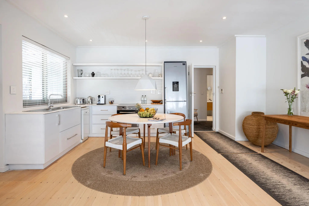 Deluxe River Apartment kitchen at Vineyard Hotel, Cape Town, South Africa.