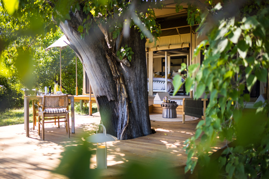 Luxury tent private areas