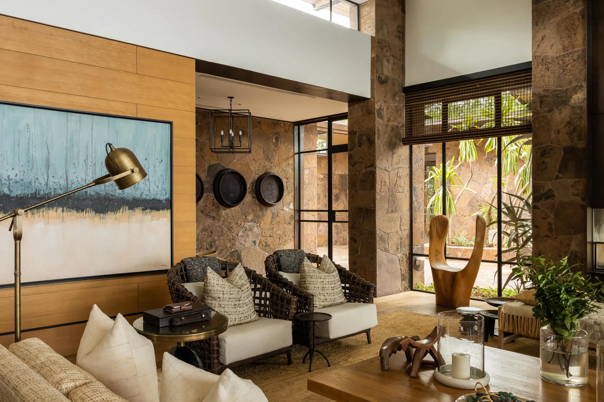 Singita Kilima Living Room at Singita Kilima, Singita Serengeti Grumeti, Tanzania.