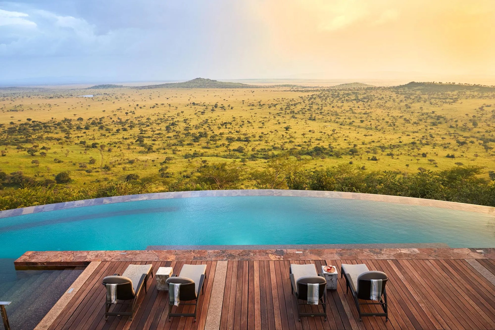 Singita Kilima Swimming Pool View at Singita Kilima, Singita Serengeti Grumeti, Tanzania.