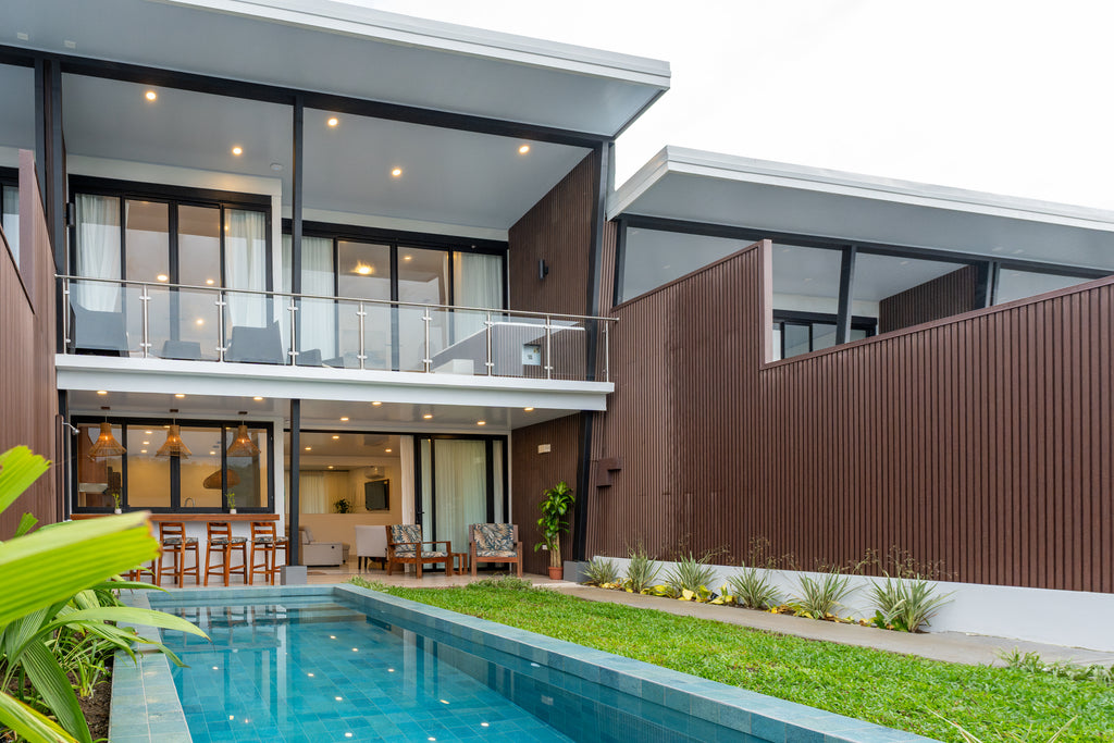 2 bedroom Villa- Villa front, garden, pool, terrace & balcony