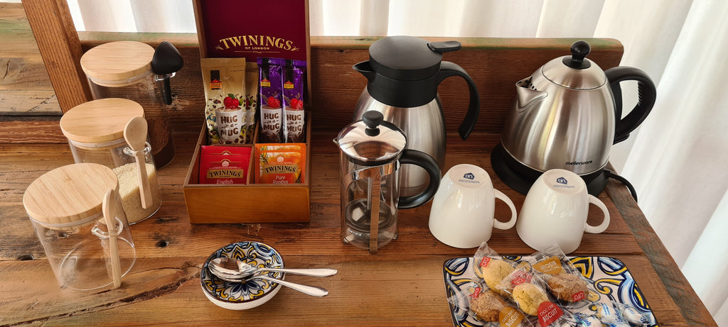 Tea and coffee station in your room