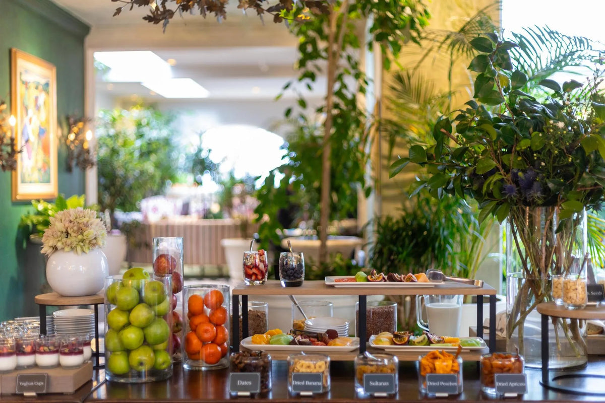 Breakfast Buffet at The Cellars Hohenort, Cape Town, South Africa.