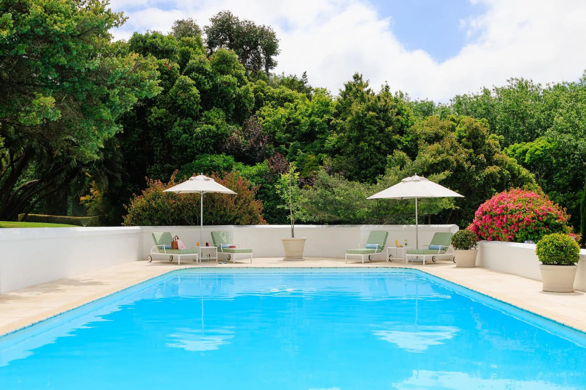 Heated Swimming Pool at The Cellars Hohenort, Cape Town, South Africa.