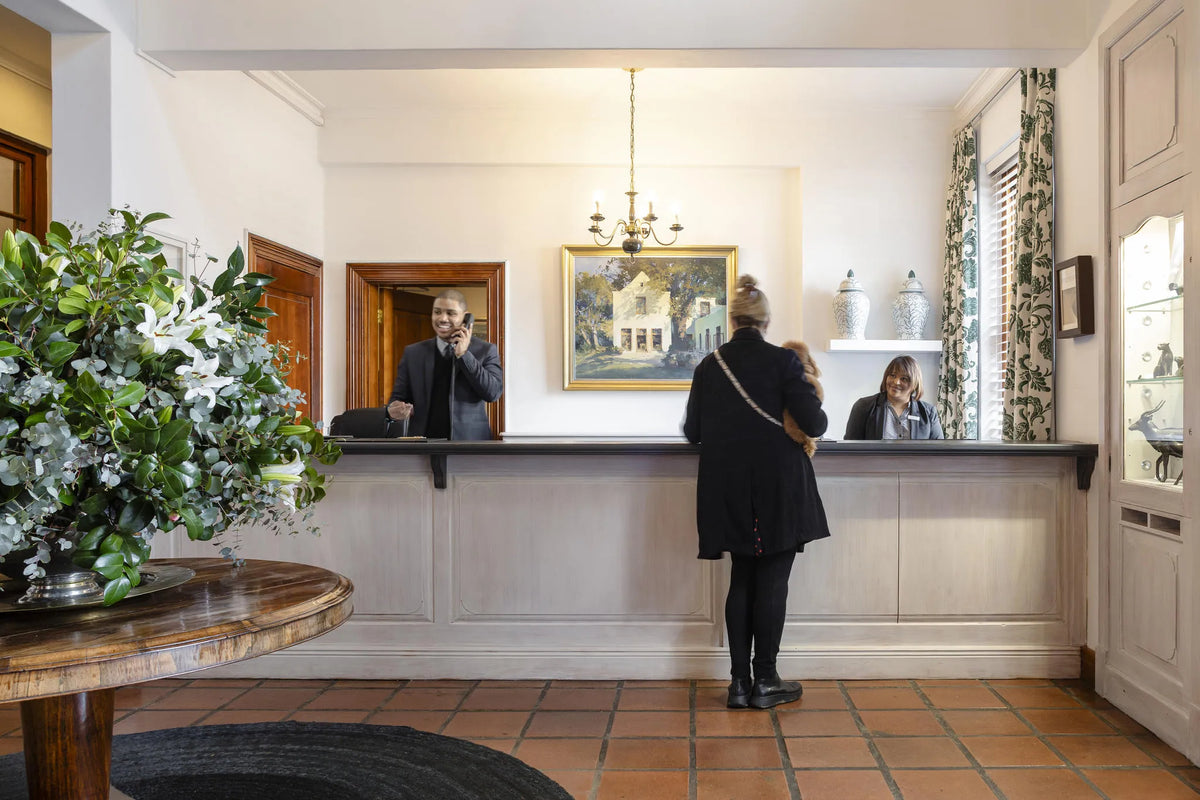 Reception at The Cellars Hohenort, Cape Town, South Africa.
