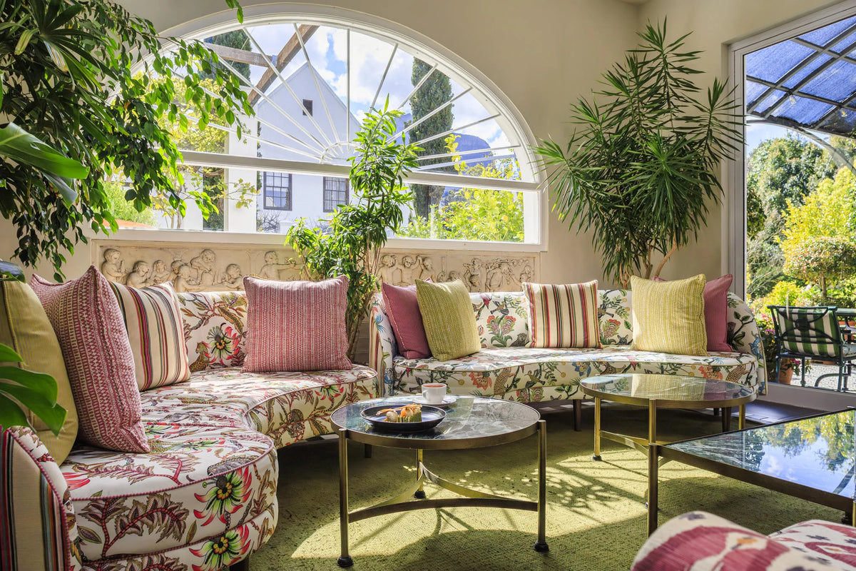 Conservatory Lounge at The Cellars Hohenort, Cape Town, South Africa.
