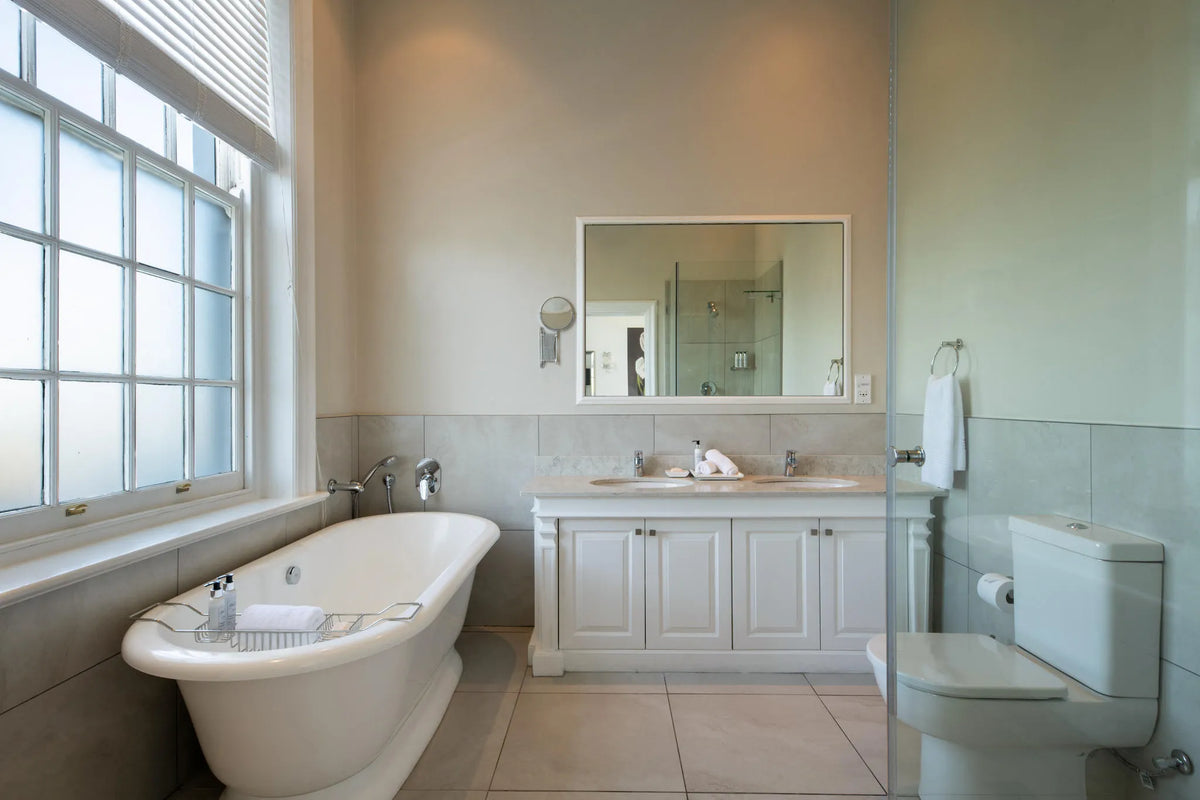Bathroom - Luxury Room with Verandah at The Cellars Hohenort, Cape Town, South Africa.