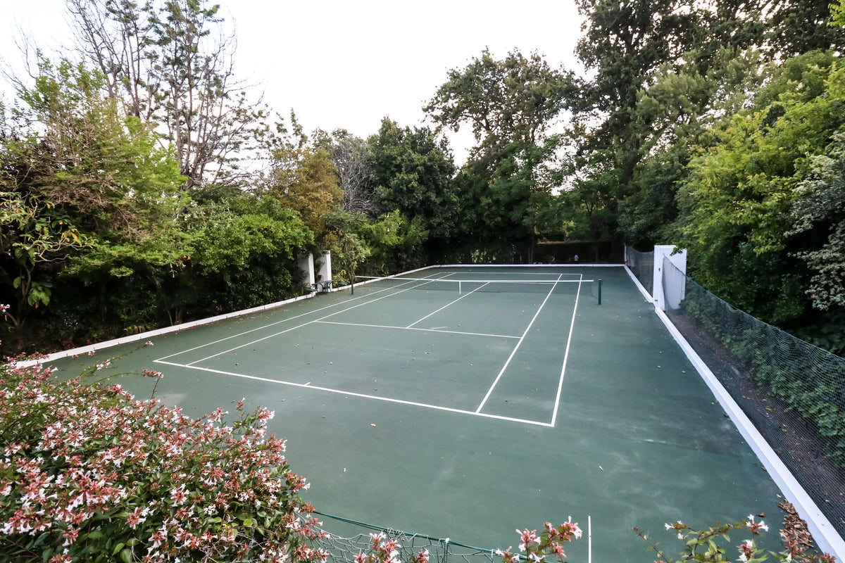 Tennis Court at The Cellars Hohenort, Cape Town, South Africa.