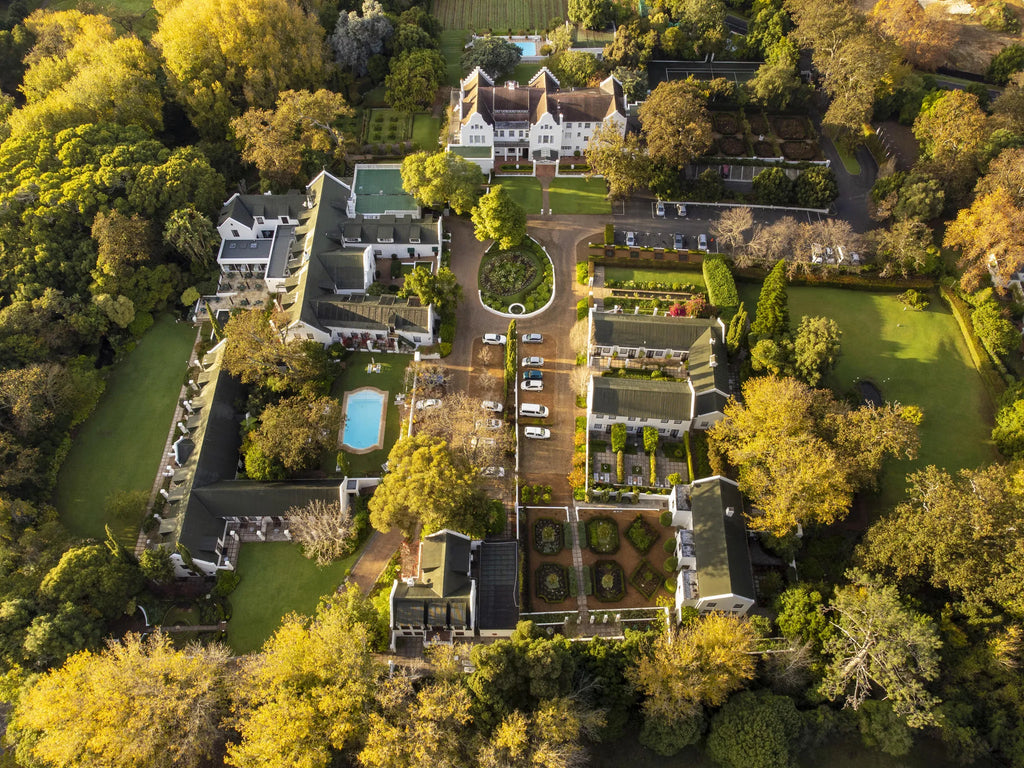 Aerial View at The Cellars Hohenort, Cape Town, South Africa.