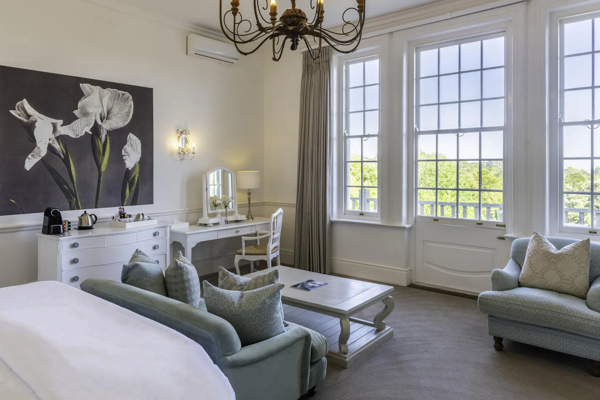 Luxury Double with Verandah at The Cellars Hohenort, Cape Town, South Africa.